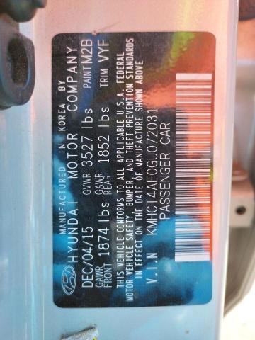 Photo 10 from auction – 2016 HYUNDAI ACCENT SE with VIN KMHCT4AE0GU072031