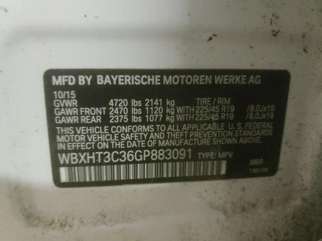 Photo 10 from auction – 2016 BMW X1 XDRIVE2 with VIN WBXHT3C36GP883091