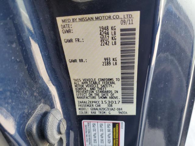 Photo 10 from auction – 2012 NISSAN ALTIMA S with VIN 1N4AL2EP4CC153017