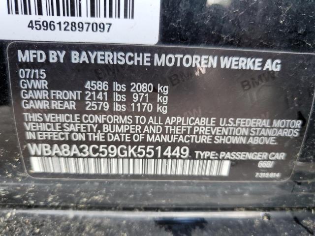 Photo 10 from auction – 2016 BMW 320 XI with VIN WBA8A3C59GK551449