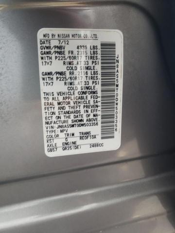 Photo 10 from auction – 2013 NISSAN ROGUE S with VIN JN8AS5MT0DW503356