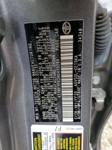 Photo 10 from auction – 2017 TOYOTA CAMRY LE with VIN 4T1BF1FK2HU413284