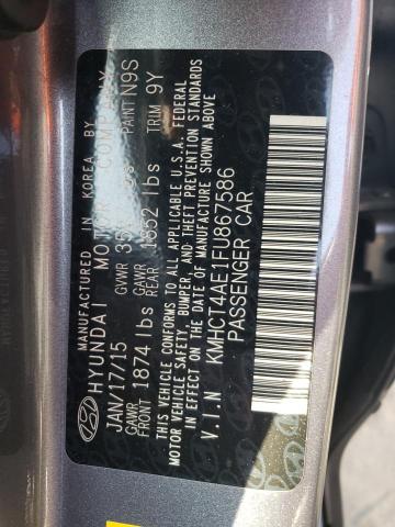 Photo 10 from auction – 2015 HYUNDAI ACCENT GLS with VIN KMHCT4AE1FU867586