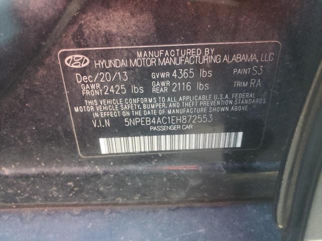 Photo 10 from auction – 2014 HYUNDAI SONATA GLS with VIN 5NPEB4AC1EH872553