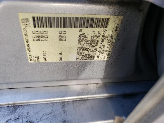 Photo 10 from auction – 2009 NISSAN MAXIMA S with VIN 1N4AA51E69C860849