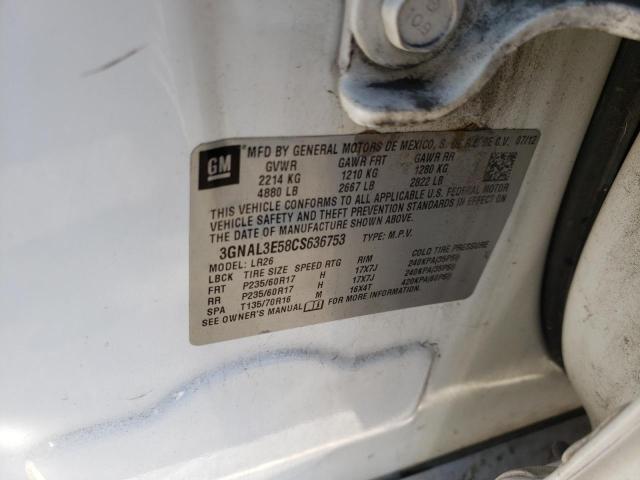 Photo 10 from auction – 2012 CHEVROLET CAPTIVA SP with VIN 3GNAL3E58CS636753