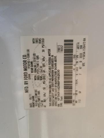 Photo 10 from auction – 2011 FORD RANGER with VIN 1FTKR1AD9BPA62030