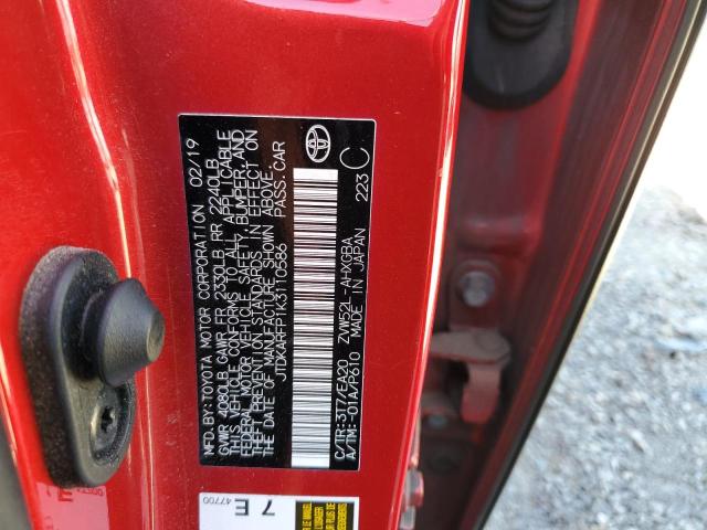 Photo 10 from auction – 2019 TOYOTA PRIUS PRIM with VIN JTDKARFP1K3110586