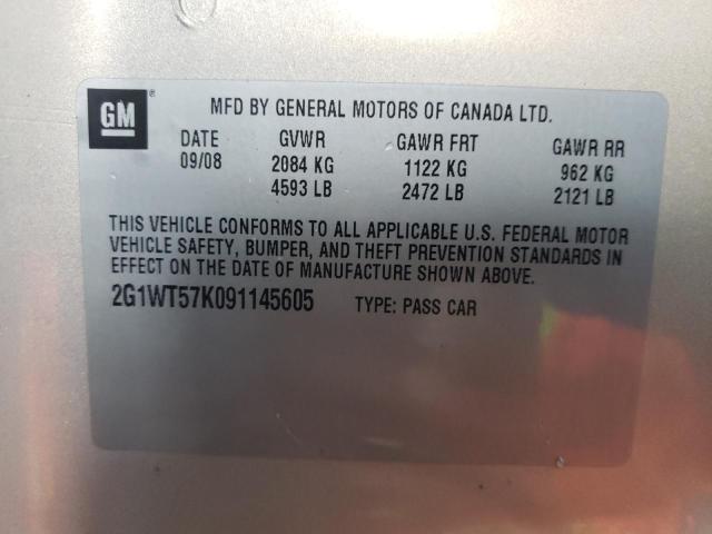 Photo 10 from auction – 2009 CHEVROLET IMPALA LT with VIN 2G1WT57K091145605