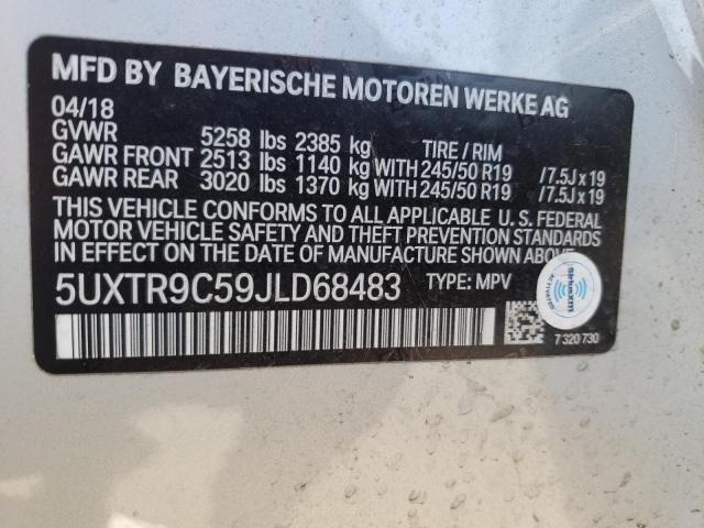 Photo 10 from auction – 2018 BMW X3 XDRIVE3 with VIN 5UXTR9C59JLD68483