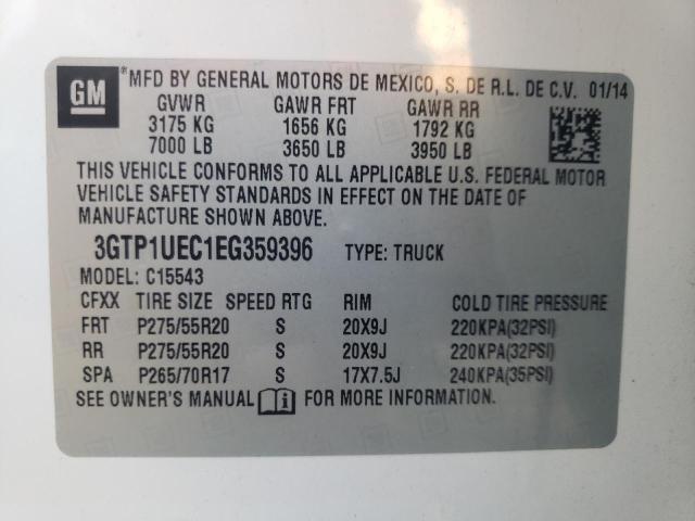 Photo 10 from auction – 2014 GMC SIERRA C15 with VIN 3GTP1UEC1EG359396