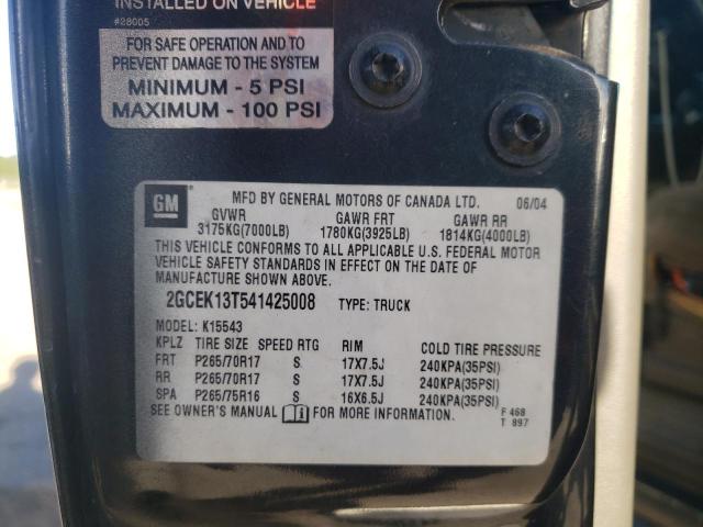 Photo 10 from auction – 2004 CHEVROLET SILVERADO with VIN 2GCEK13T541425008