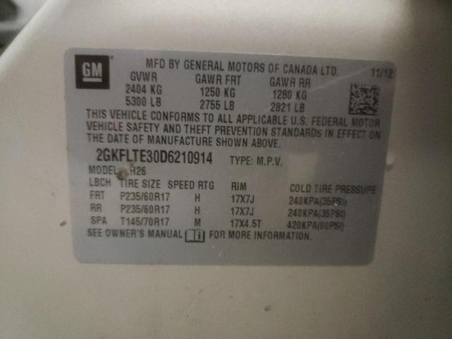 Photo 10 from auction – 2013 GMC TERRAIN SL with VIN 2GKFLTE30D6210914