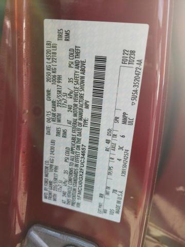 Photo 10 from auction – 2015 FORD ESCAPE SE with VIN 1FMCU0GX2FUC34657