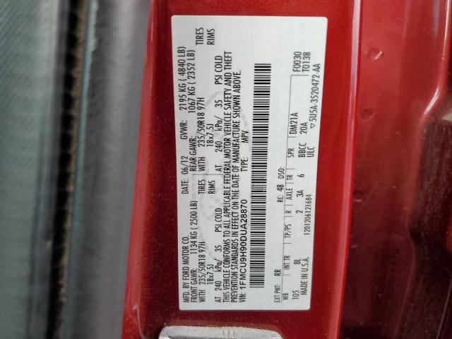 Photo 10 from auction – 2013 FORD ESCAPE SEL with VIN 1FMCU9H90DUA28870