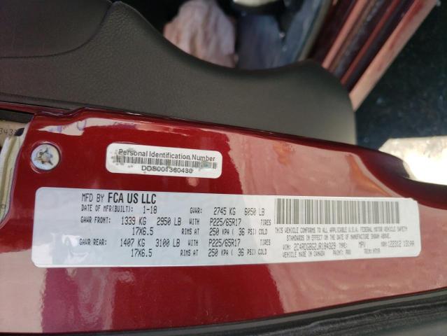 Photo 10 from auction – 2018 DODGE GRAND CARA with VIN 2C4RDGBG2JR184329