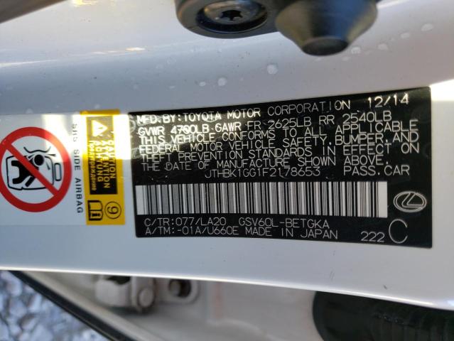 Photo 10 from auction – 2015 LEXUS ES 350 with VIN JTHBK1GG1F2178653