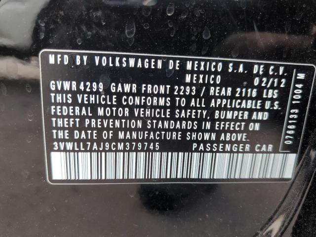 Photo 10 from auction – 2012 VOLKSWAGEN JETTA TDI with VIN 3VWLL7AJ9CM379745