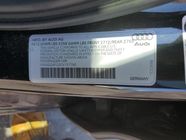 Photo 10 from auction – 2012 AUDI A6 PREMIUM with VIN WAUGGAFC0CN157792