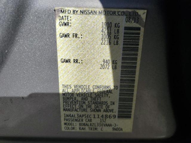 Photo 10 from auction – 2014 NISSAN ALTIMA 2.5 with VIN 1N4AL3AP5EC114869