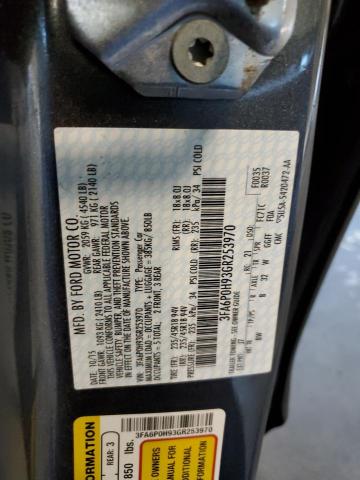 Photo 10 from auction – 2016 FORD FUSION with VIN 3FA6P0H93GR253970