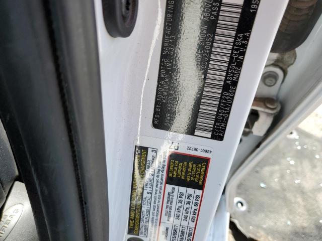 Photo 10 from auction – 2013 TOYOTA CAMRY L with VIN 4T1BF1FK0DU240052