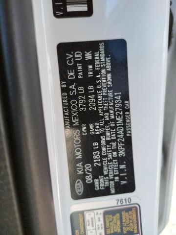 Photo 10 from auction – 2021 KIA FORTE FE with VIN 3KPF24AD1ME279341