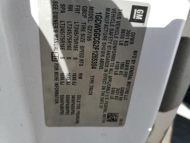 Photo 10 from auction – 2015 CHEVROLET EXPRESS G2 with VIN 1GCWGGCG2F1265304