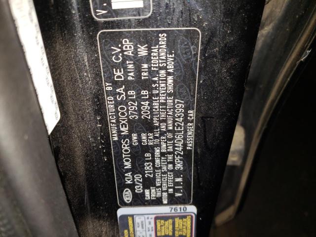 Photo 10 from auction – 2020 KIA FORTE FE with VIN 3KPF24AD6LE243997