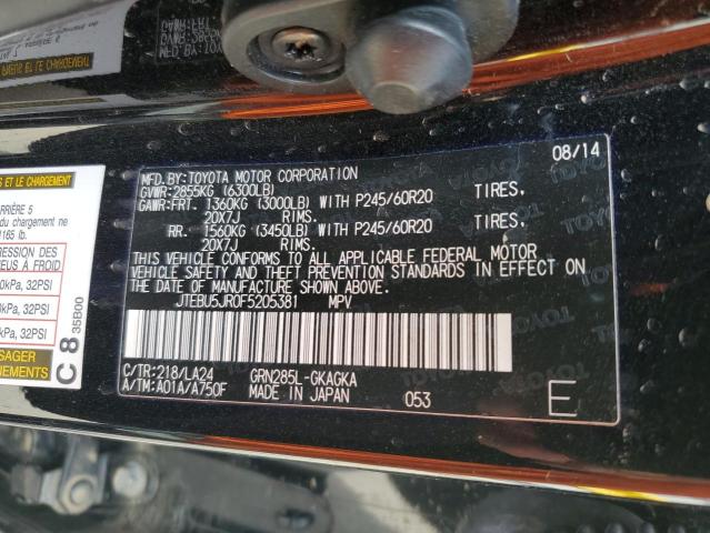 Photo 10 from auction – 2015 TOYOTA 4RUNNER SR with VIN JTEBU5JR0F5205381