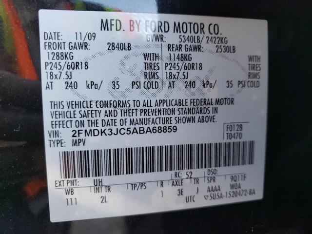 Photo 10 from auction – 2010 FORD EDGE SEL with VIN 2FMDK3JC5ABA68859