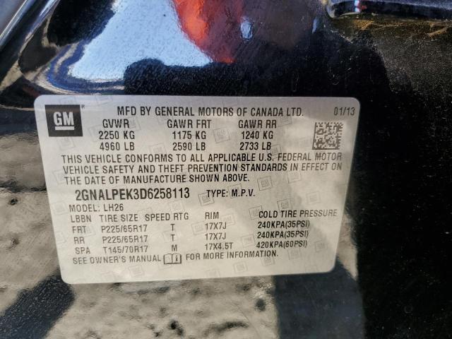 Photo 10 from auction – 2013 CHEVROLET EQUINOX LT with VIN 2GNALPEK3D6258113