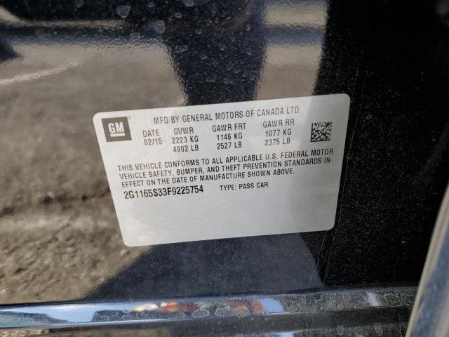 Photo 10 from auction – 2015 CHEVROLET IMPALA LTZ with VIN 2G1165S33F9225754