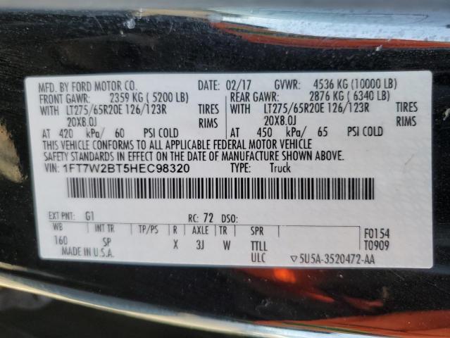 Photo 10 from auction – 2017 FORD F250 SUPER with VIN 1FT7W2BT5HEC98320