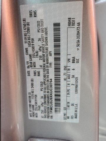 Photo 10 from auction – 2019 FORD ESCAPE TIT with VIN 1FMCU0J9XKUC30764