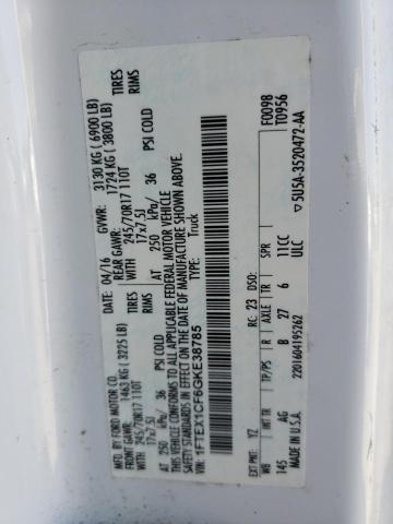 Photo 10 from auction – 2016 FORD F150 SUPER with VIN 1FTEX1CF6GKE38785