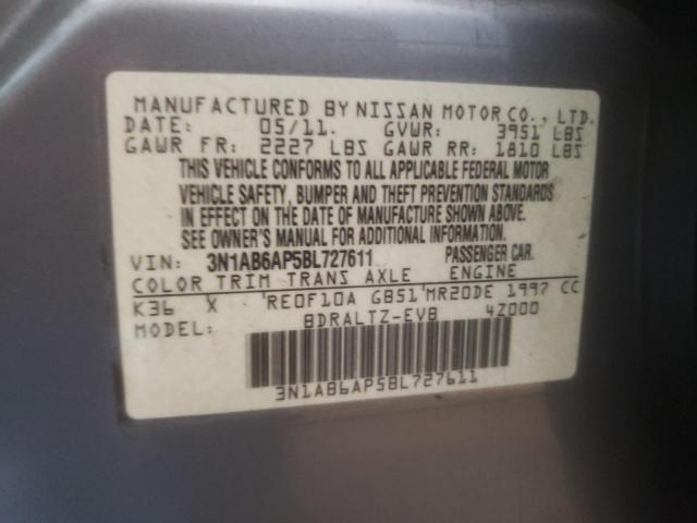 Photo 10 from auction – 2011 NISSAN SENTRA 2.0 with VIN 3N1AB6AP5BL727611