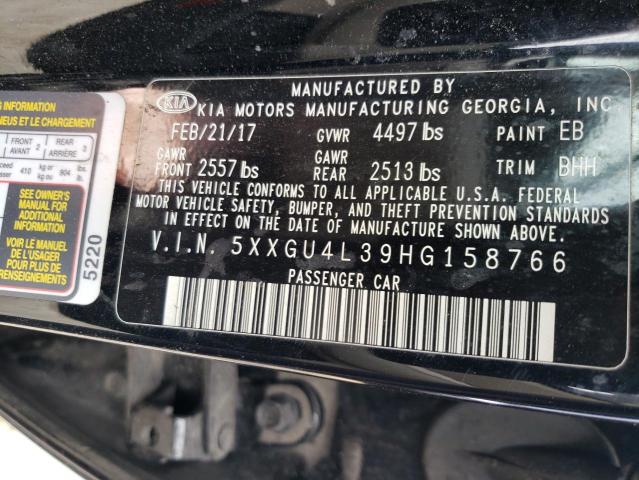 Photo 10 from auction – 2017 KIA OPTIMA EX with VIN 5XXGU4L39HG158766