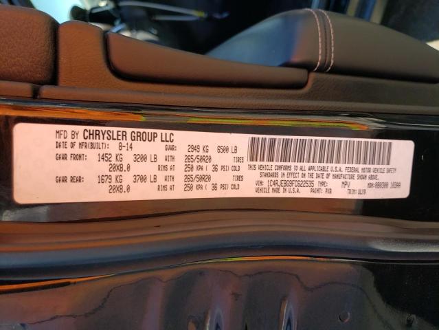 Photo 10 from auction – 2015 JEEP GRAND CHER with VIN 1C4RJEBG9FC622535