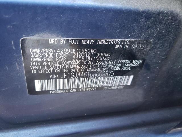 Photo 10 from auction – 2013 SUBARU IMPREZA with VIN JF1GJAA61DH009579