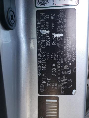 Photo 10 from auction – 2011 KIA FORTE SX with VIN KNAFW4A35B5395692
