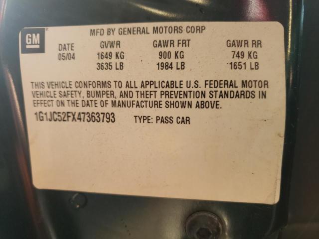 Photo 10 from auction – 2004 CHEVROLET CAVALIER with VIN 1G1JC52FX47363793