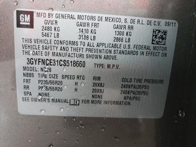 Photo 10 from auction – 2012 CADILLAC SRX PREMIU with VIN 3GYFNCE31CS518660