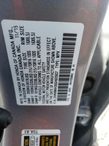 Photo 10 from auction – 2016 HONDA CR-V LX with VIN 2HKRM4H36GH605607