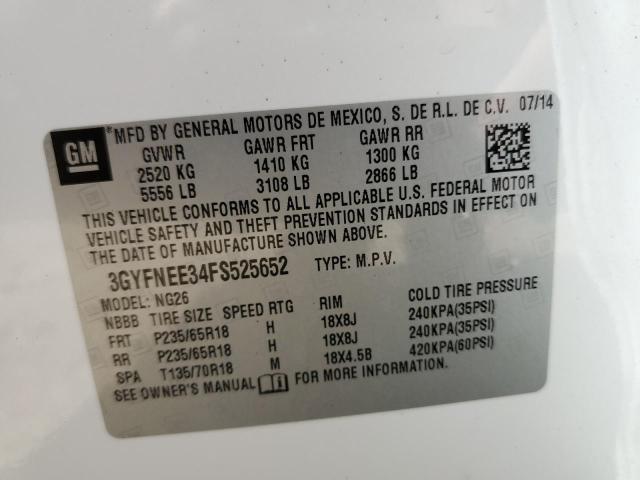 Photo 10 from auction – 2015 CADILLAC SRX LUXURY with VIN 3GYFNEE34FS525652