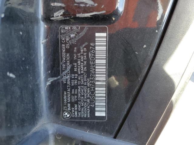 Photo 10 from auction – 1998 BMW Z3 with VIN 4USCH7332WLE09674