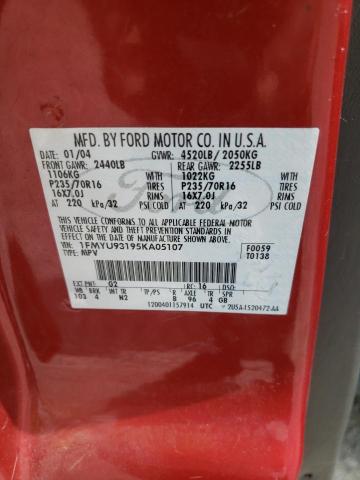 Photo 10 from auction – 2005 FORD ESCAPE XLT with VIN 1FMYU93195KA05107