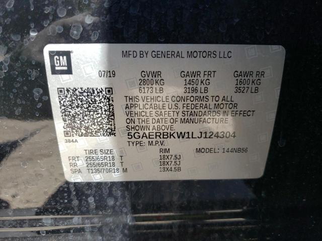 Photo 10 from auction – 2020 BUICK ENCLAVE ES with VIN 5GAERBKW1LJ124304