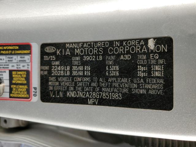 Photo 10 from auction – 2016 KIA SOUL with VIN KNDJN2A28G7851983