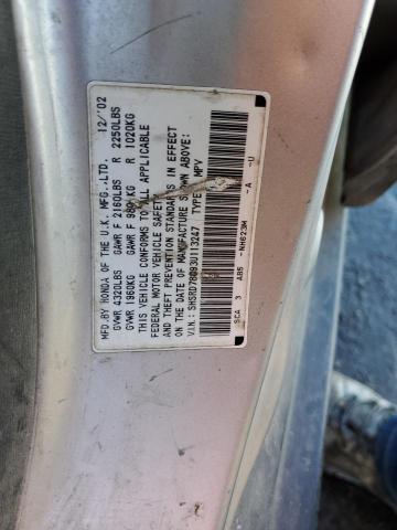 Photo 10 from auction – 2003 HONDA CR-V EX with VIN SHSRD78893U113247